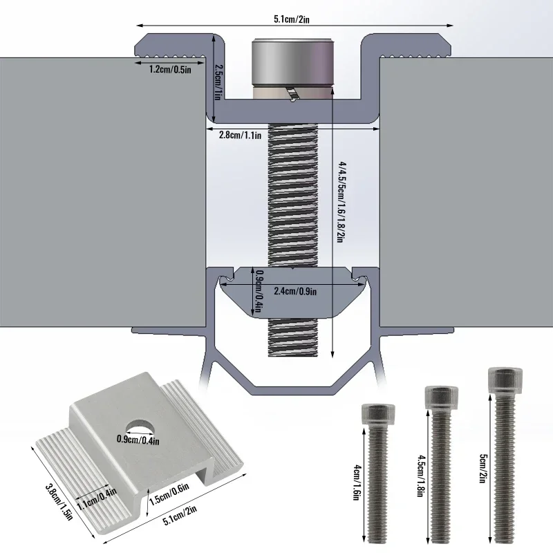 12Pcs Solar Panel Mid Clamp 30-50mm Wide PV Module Mounting Bracket Aluminum Alloy Photovoltaic Clips Roof Racking