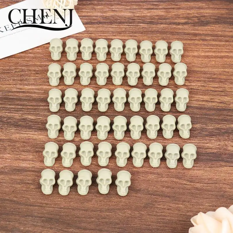 Mini crânio simulação modelo brinquedo, Home Decor, modelo moderno, 50pcs