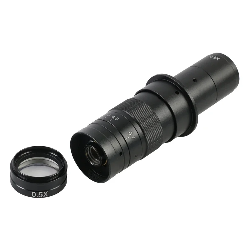 Imagem -04 - Lente de Montagem c com Ampliação Ajustável 180x 03x 035x 05x 075x 1x 2x Lente Barlow para Câmera de Microscópio de Vídeo Hdmi Vga Usb