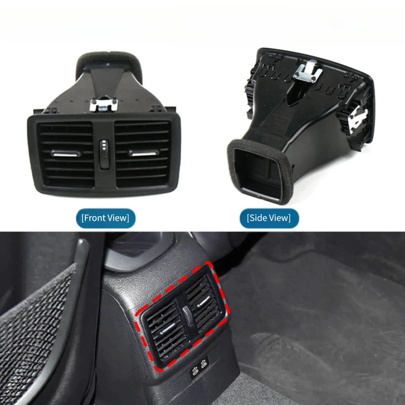 For BMW 1 Series F52 Rear AC Vent Assembly For Daily Driving Comfort Robust ABS Material Improved Airflow Design