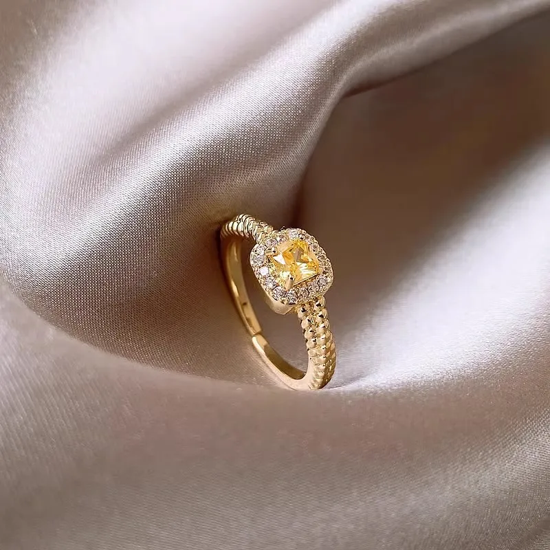 Light luxury zircon sugar ring for women's accessories