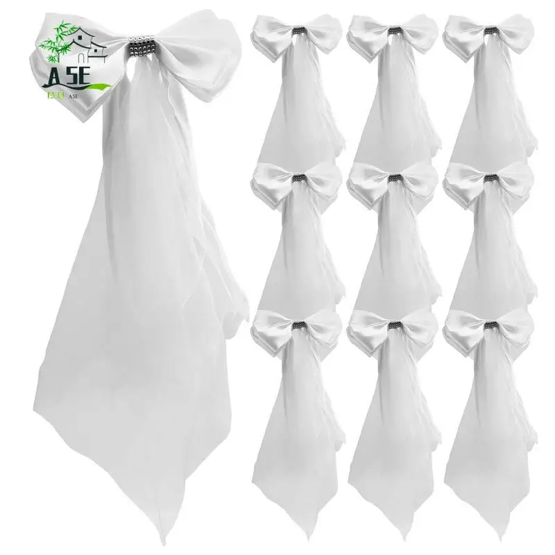 

A05E-Эластичные пояса для свадебного стула, разноцветные украшения с бантом для банкета, вечеринки, отеля - прочный и стильный