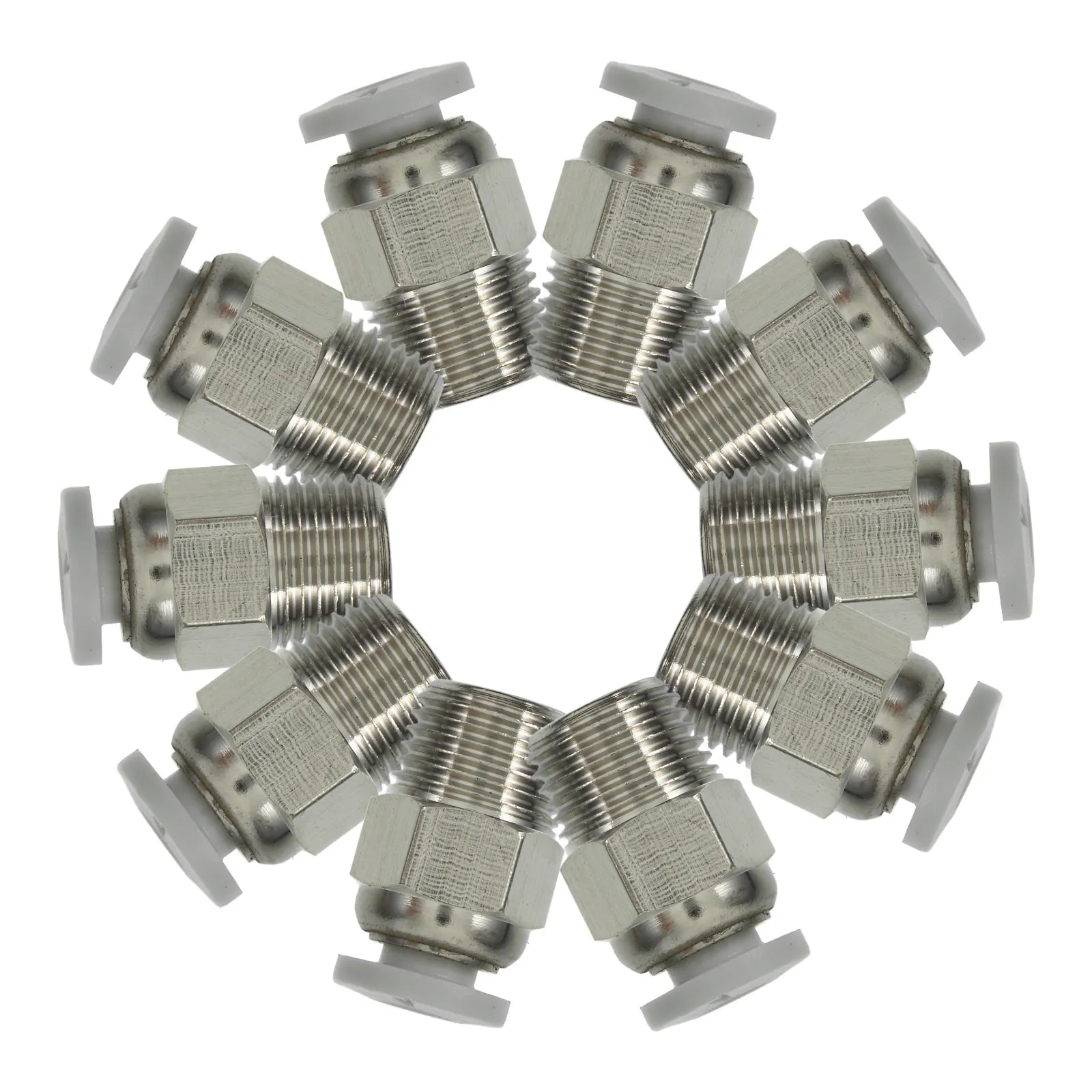

10Pcs 3D Printer Tube Connector Metal Fitting for Bowden Ptfe Tubing Easy Push Pull Lock Elliptical Sleeve High Performance 3D