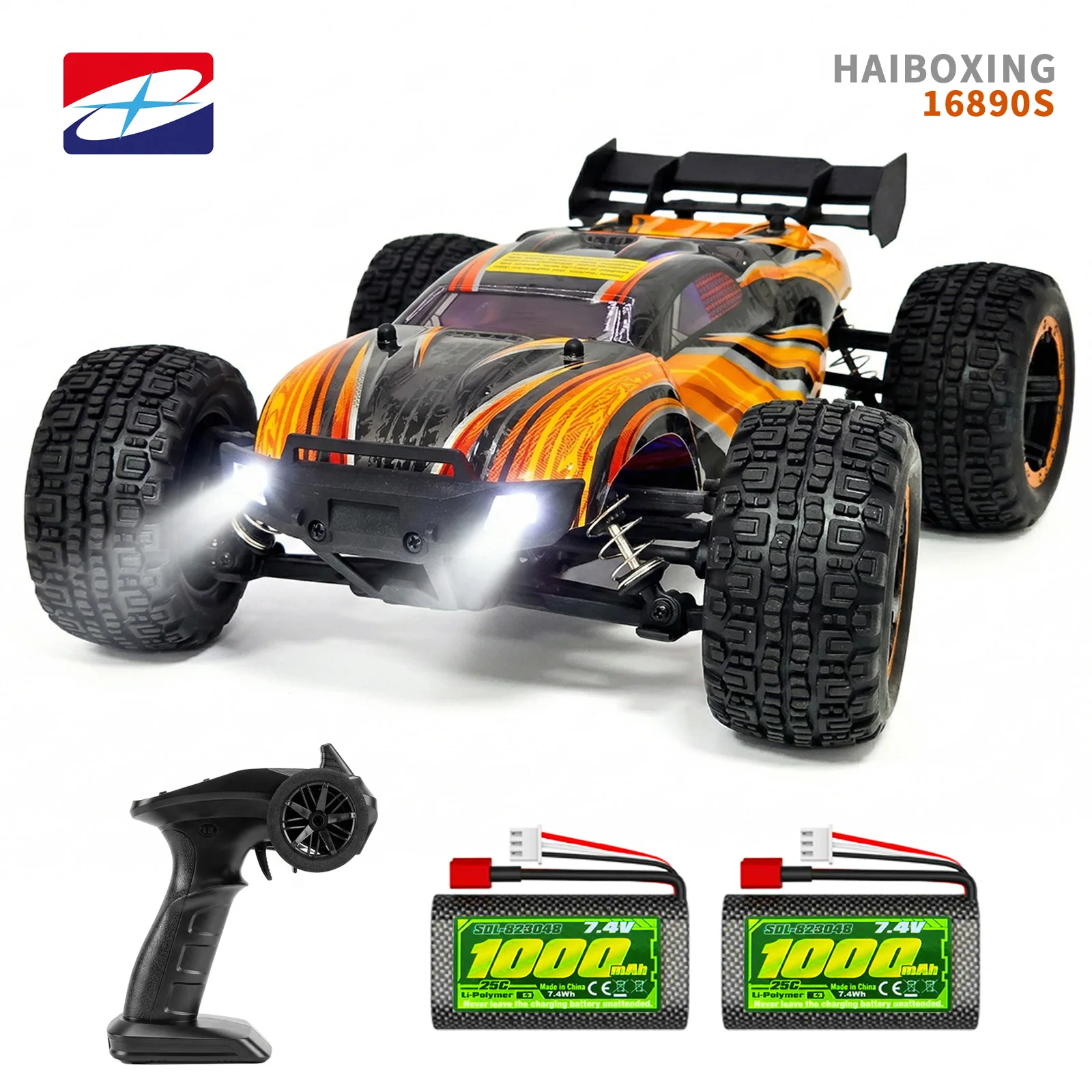 HAIBOXING 16890S 1:16 RC Truck, 4WD Off Road RC Car, Max Speed 25MPH, Waterproof Electronic Components, Suitable for All Terrains