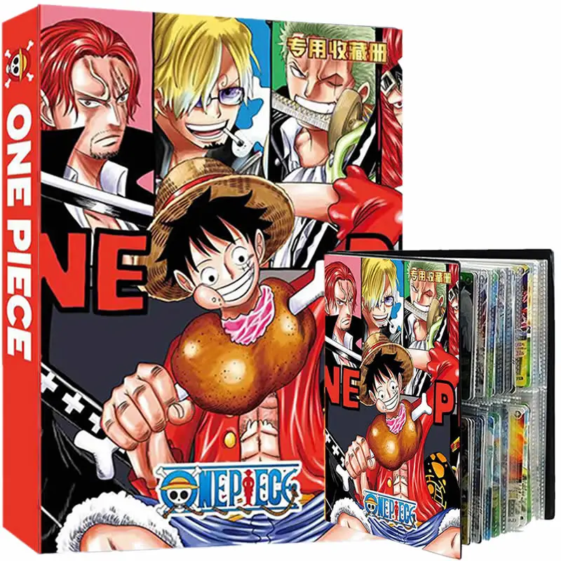Anime ein Stück Karten Album Buch 160 stücke Spielkarten Karte Binder Inhaber Cartoon One piece Sammlung Ordner Kinder Album Spielzeug Geschenk
