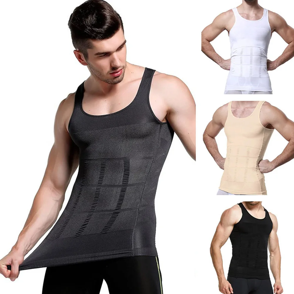 Men's Shapewear Slimming Body Corset Vest Shirt Compression Abdomen Tummy Belly Control Slim Waist Cincher Underwear Sports Vest