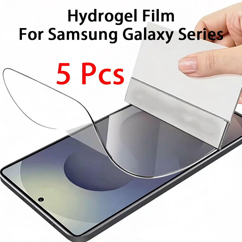 Panglam 5 szt. Folia hydrożelowa HD do Samsung Galaxy S26 Ultra S22 S23 S24 S25 Ultra, ochrona ekranu, pełna osłona ekranu do S26 S25