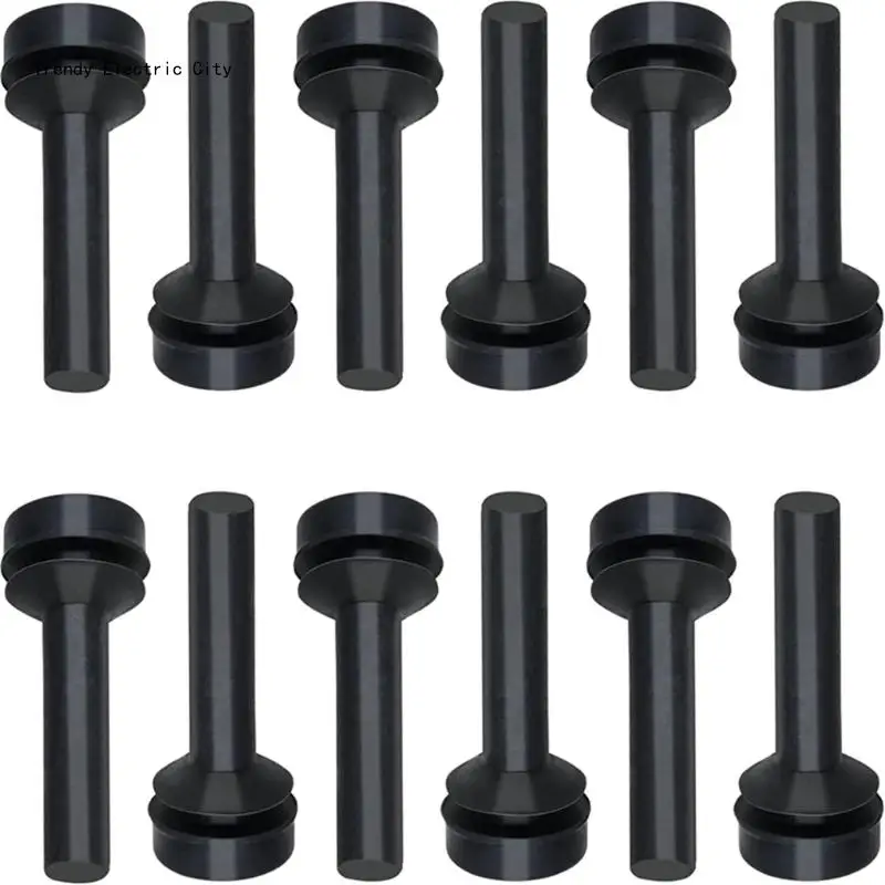 R9CD 12 Pack Corrosion Resistant Rubber Feet Hob Rust Foot Rubber Grate Bumpers