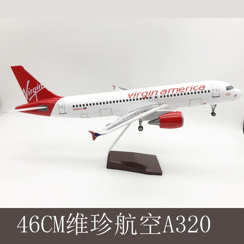 

Airplane Model New A320 Virgin America airplane model 320 Plane Model 46CM Aircraft Model Birthday Gift Plane Models Chiristmas