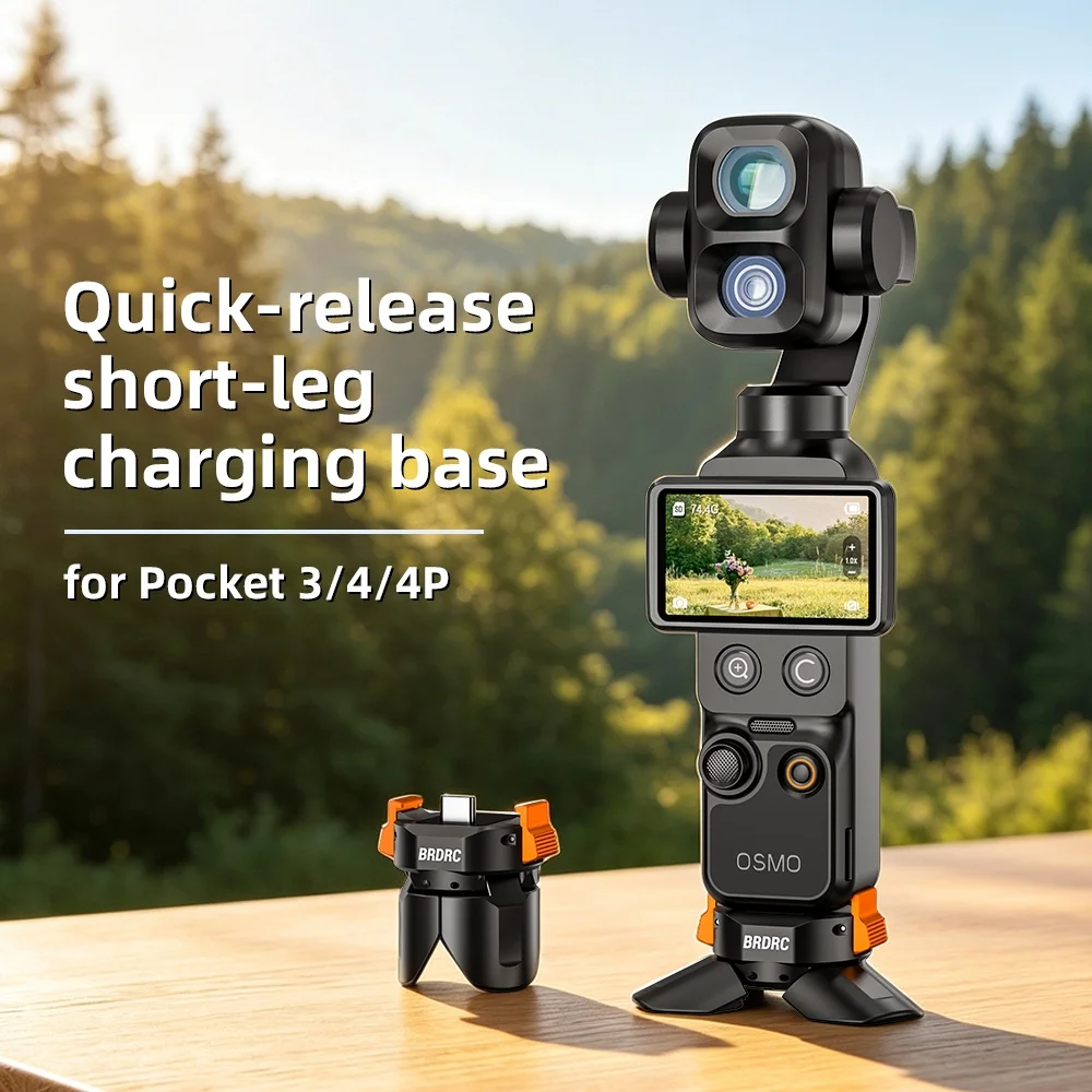 For Pocket 4Pro/4/3 Camera Desktop Stand Magnetic Bracket Charging Bracket Type-C Full-Function Port With Lossless Transmission
