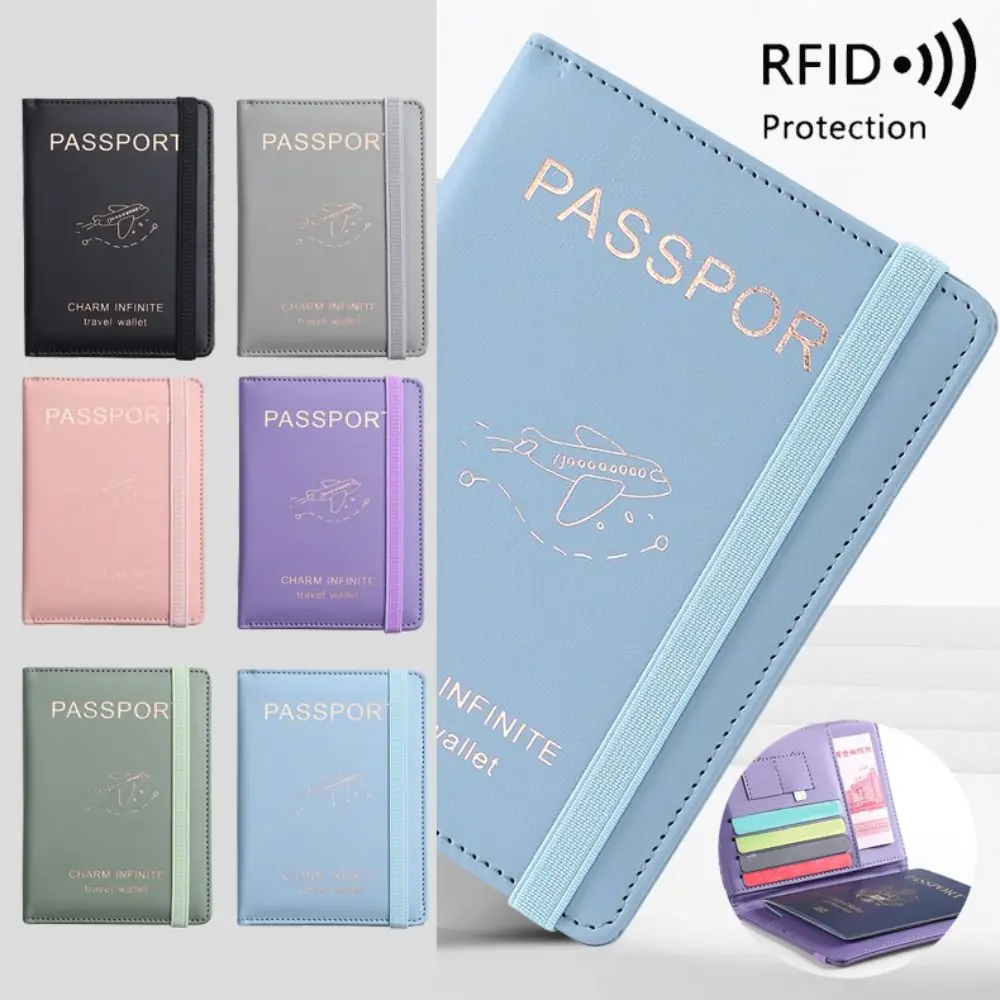 Accessories Waterproof Multi-Function PU Leather Passport Holder Credit ID Card Wallet Passport Protector RFID Passport Cove