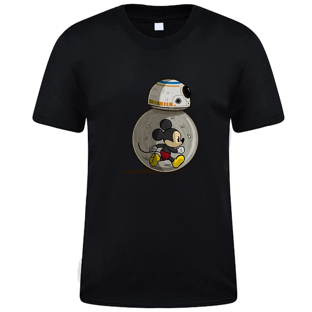 Mickey Mouse Running Fun T-Shirt Sommer Baumwolle Top Harajuku Mode Herren T-Shirt