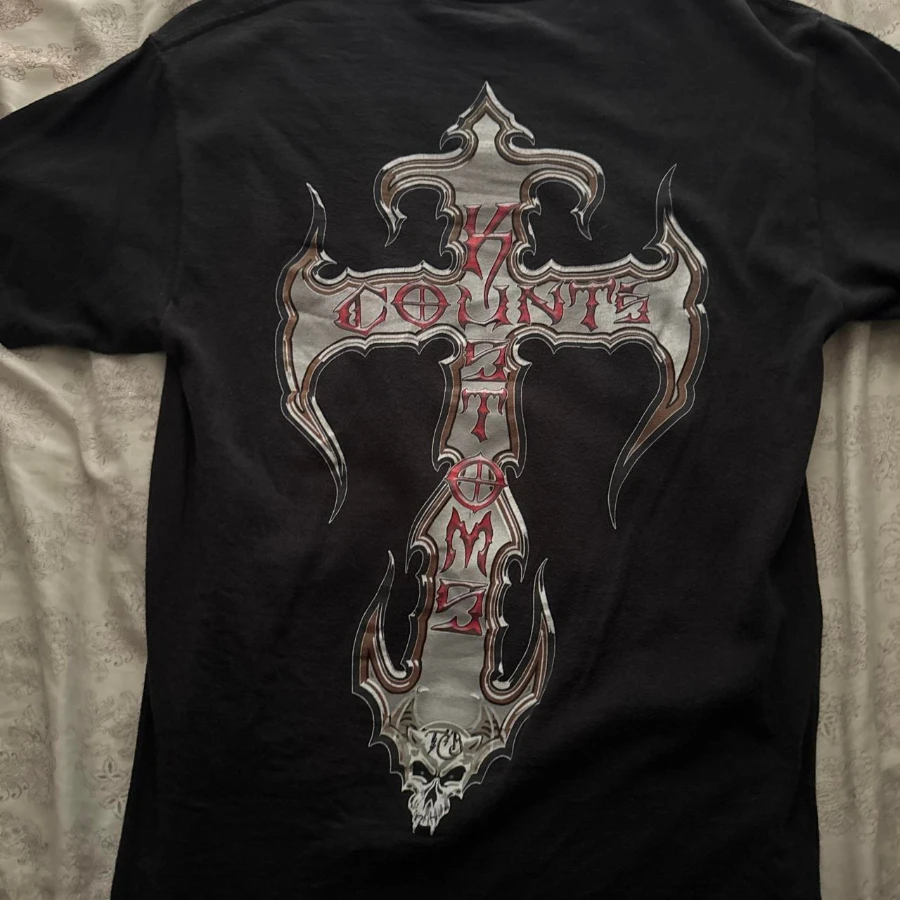 Black Counts Kustoms Skull and Cross Shirt 2026 Summer New Women's Vintage T-Shirt Sweat-wicking and Breathable Tee Streetwear