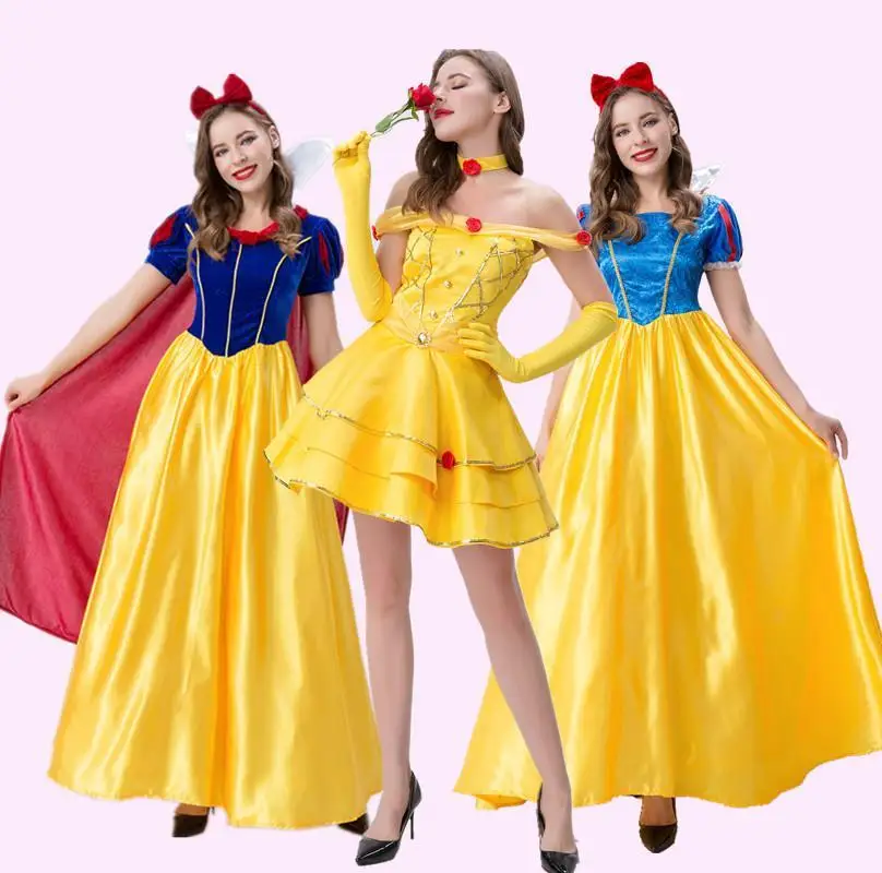 

Adult loween Cosplay Princ Dr Ball Par Gown Ele Fairy T Sle Polyester Ensemble for Women 8-25 Years Old