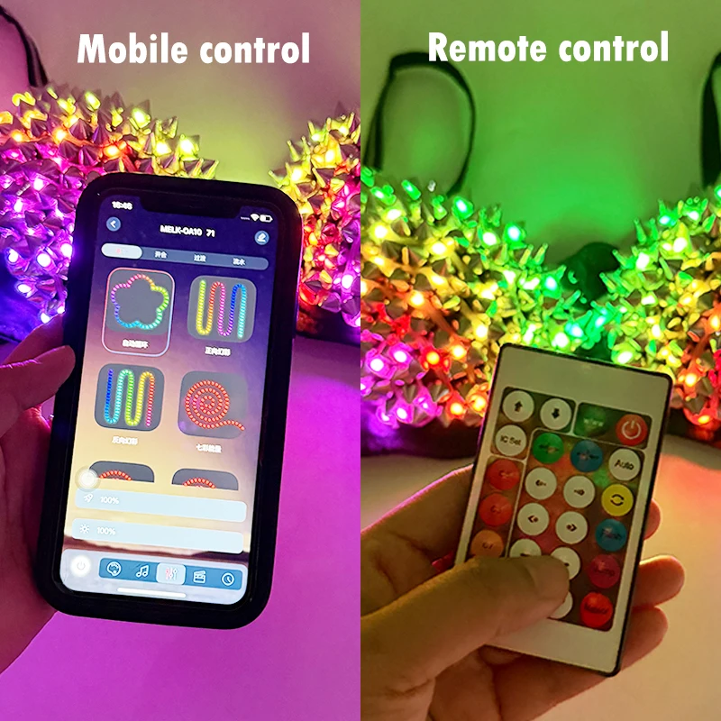 Remote Control RGB Glowing Rave Dance Top colorful Sexy Dance Wear Punk glowing light up Bra for Women DJ Nightclub Stage props - view 4