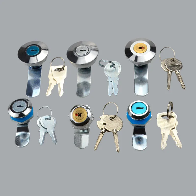 1PCS Universal Key Distribution Box Lock Electrical Cabinet Door Lock Industrial Equipment Round Tongue Lock MS401/403