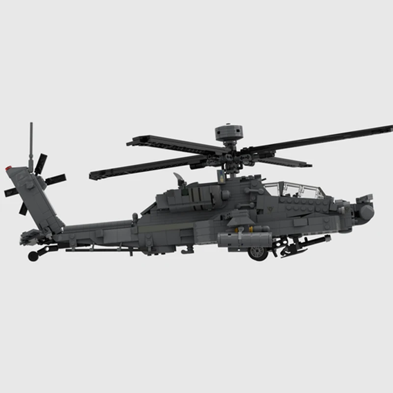 helicopter military moc bricks sets army fighter Vehicle Attack Guardian bricks set military helicopter apache