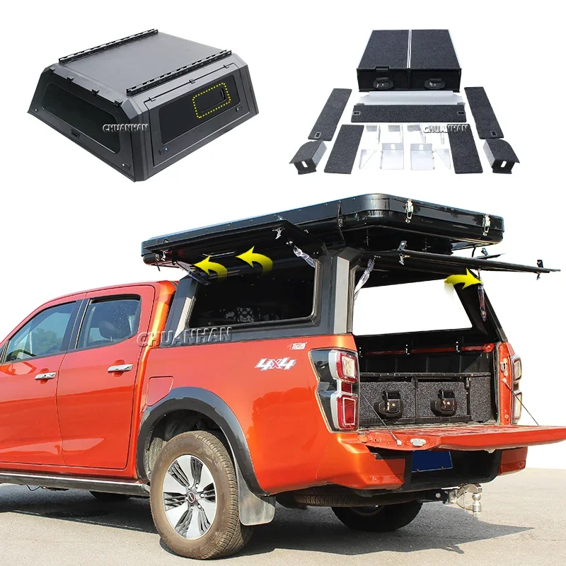 Pick up Hardtop Topper Camper canopy with sliding window amarok Canopy for Ranger F150 Navara Hilux