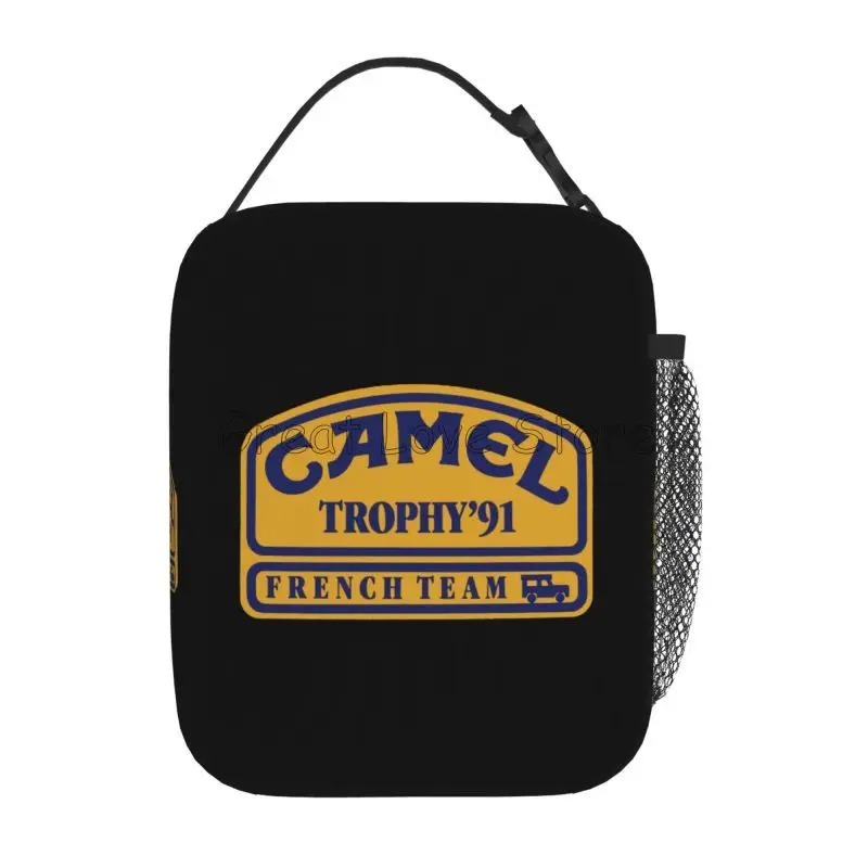 Camel Trophy 91 Insulated Lunch Bag Portable Reusable Thermal Lunch Box with Zipper for Women Men Picnic Beach Travel Camping