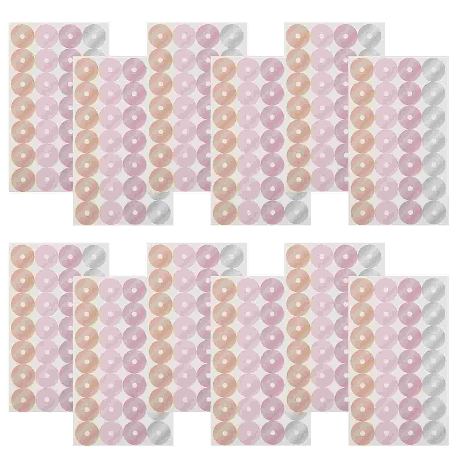 16 Sheets Loose-leaf Paper Patch Hole Protection Sticker Repair Punch Reinforcement Label Round Stickers Note Office