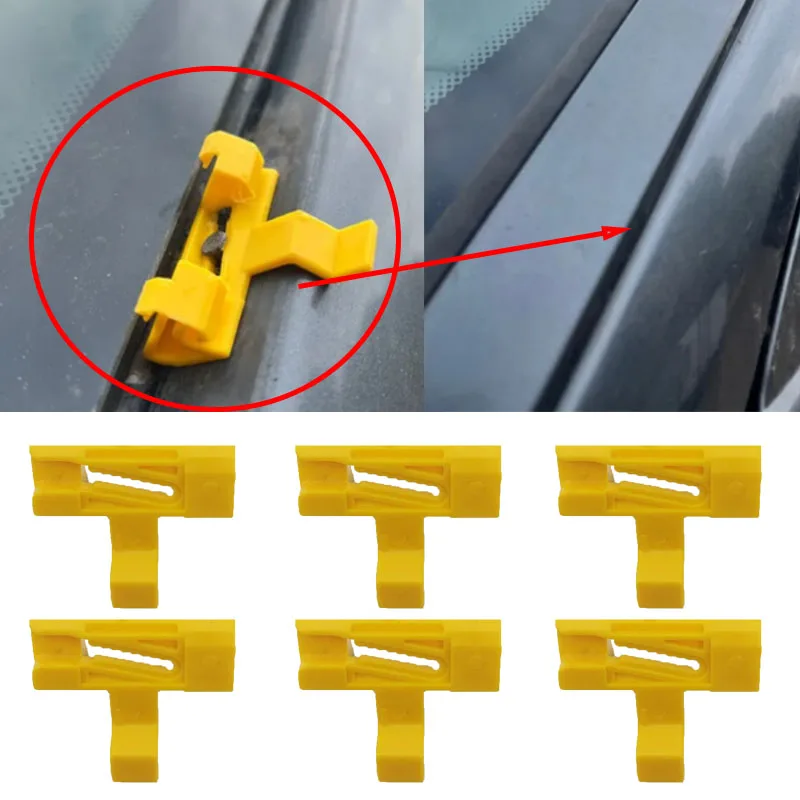 Clip de moldura lateral para parabrisas de coche, 6 uds., para Volvo S60 Xc70 V70 2000 2001 2002 2003 2004 2005 2006 2007 2008 2009 30678009