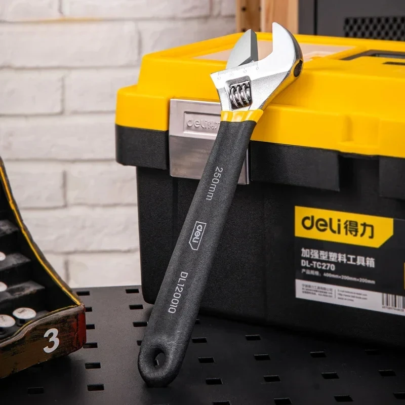6/8/10/12 Zoll Universalschlüssel – verstellbarer Schraubenschlüssel mit rutschfestem Gummigriff für Autoreparatur, Sanitär und industrielle Wartung – Detail 2
