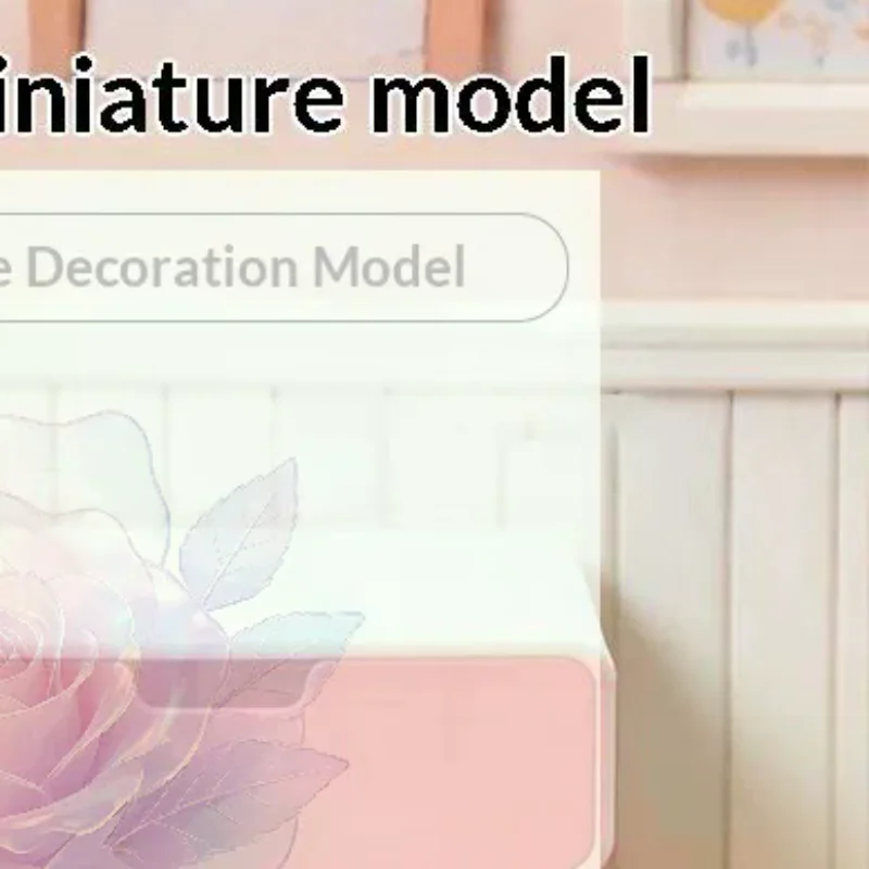Miniature Dollhouse Furniture Bedside Table Model with Drawer Cabinet Perfect for Decor