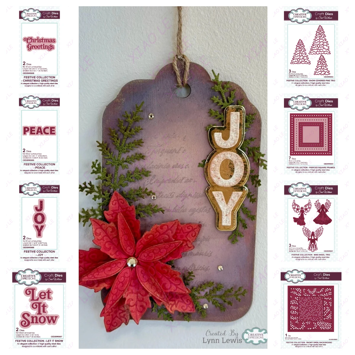 

Joy Christmas Snow Covered Pine Trio Metal Cutting Dies For 2025 Scrapbooking Paper Making Embossing Card Crafts Die Cut Making