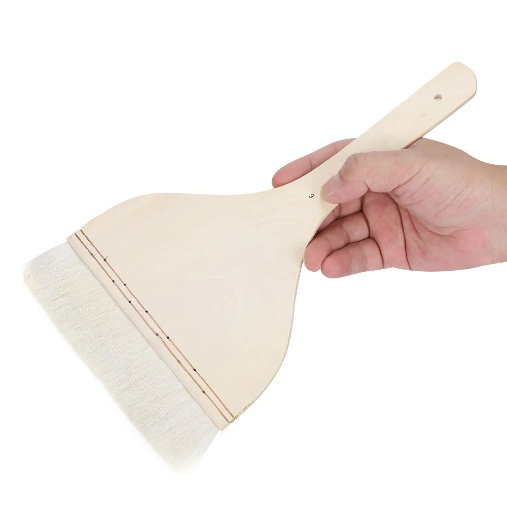 6 Inch Painting Brushes Wooden Nylon Watercolor Drawing Brushes Multipurpose Proper Handheld Dimension Art Supplies