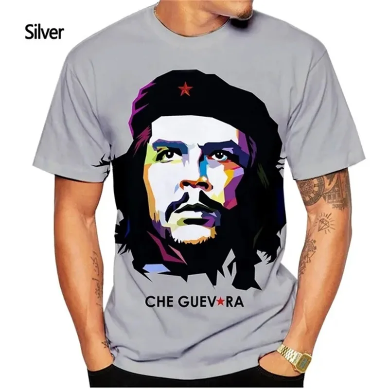 Che Guevara T-Shirt Men 3D-printed Summer Casual Short Sleeve Plus Size Tee Top Full Print Men T Shirts Streetwear Ropa Hombre