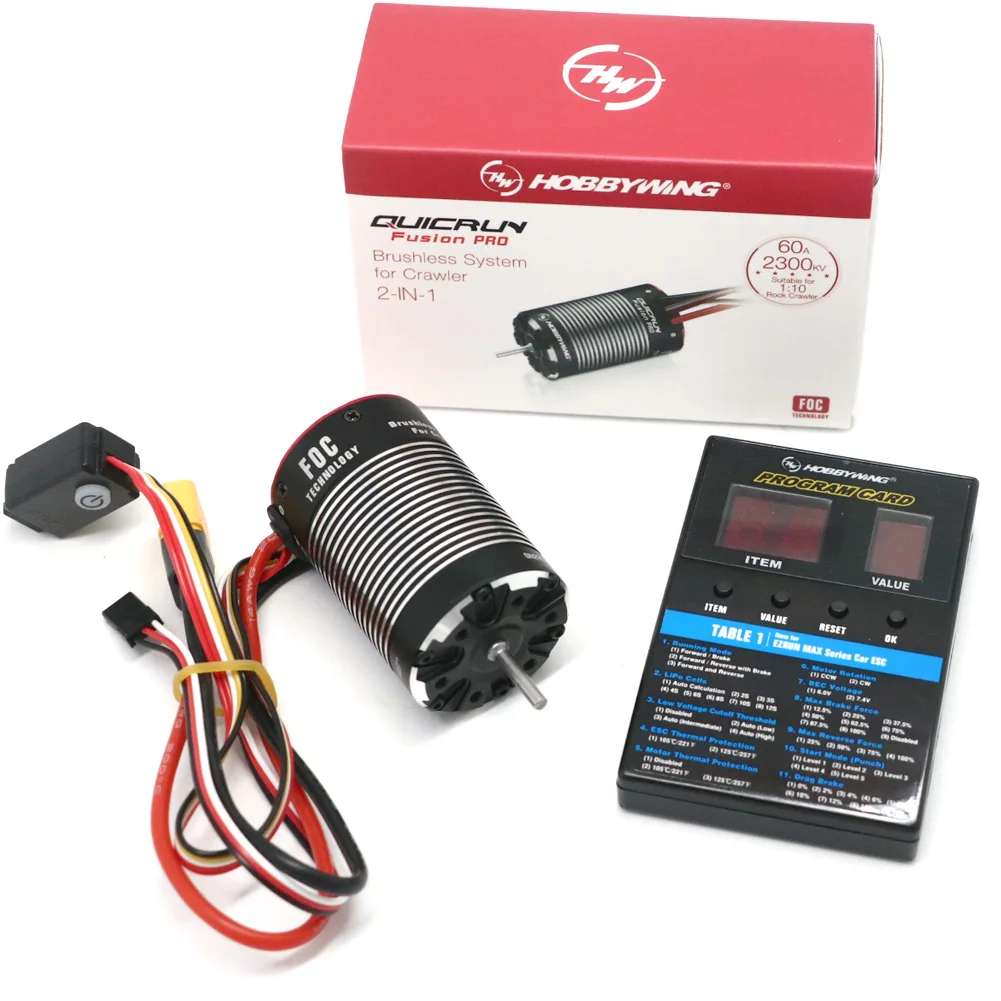 Hobbywing-quicrun Fusion proブラシレスモーター,統合された60a esc,2