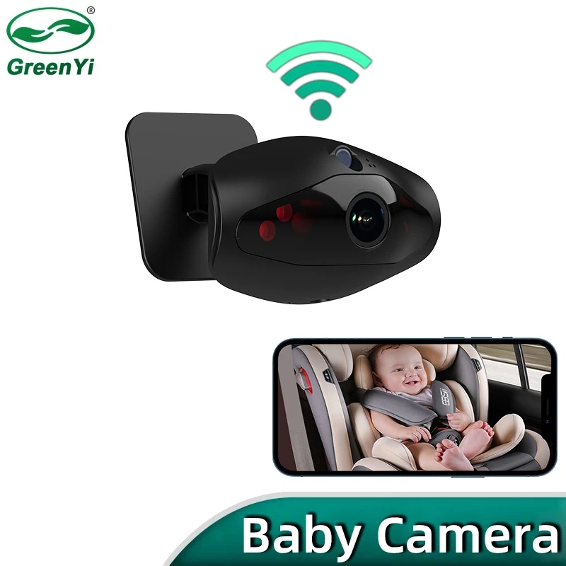 

GreenYi 5G HD720P WIFI Car Baby Back Seat IR Camera Baby In-car Surveillances 2.4G Wireless Camera for iPhone iPad Android Phone