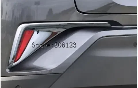 Car  Chrome Rear Bumper Fog Light Lamp Cover Trim Reflector Foglight Garnish Frame Bezel For Toyota C-HR CHR 2017 2018 19