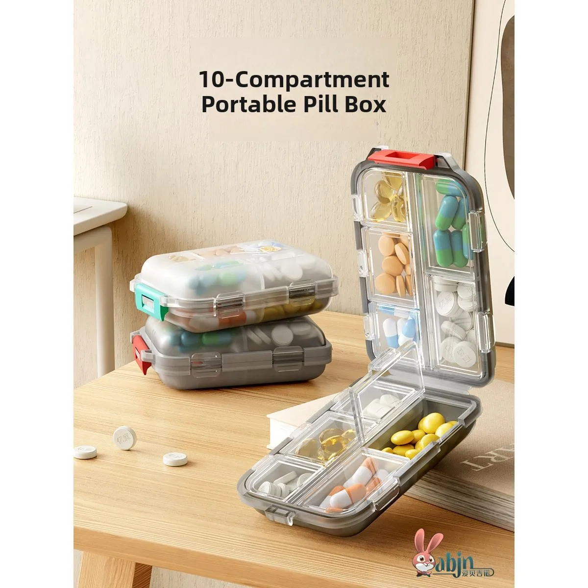 

Portable Sealed Medicine Box Three Meals a Day Seven Days a Week Compact Storage Organizer for Home And Travel