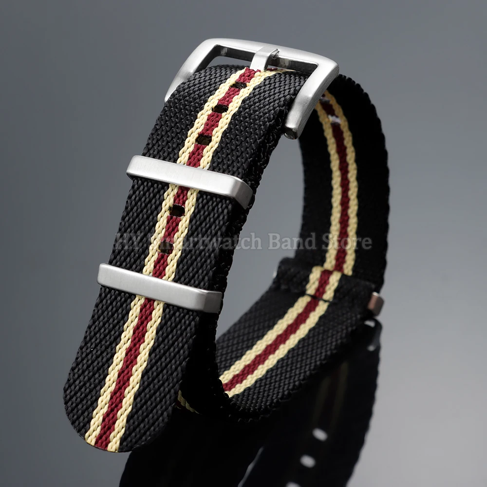 Hochwertiges Nylon-Uhrenarmband für Omega Seamaster 007 für Samsung für Seiko Militär-Armband 20 mm 22 mm weiches Nylon-Armband