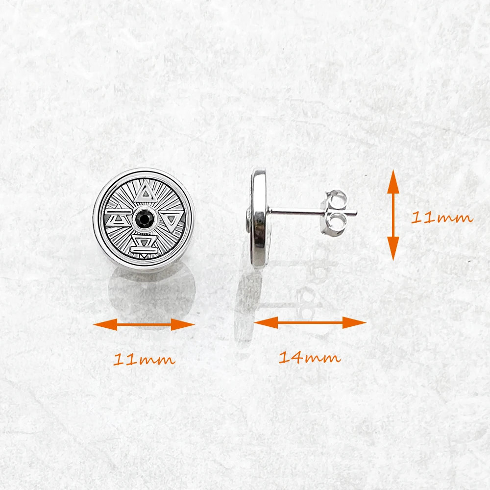 Ear Studs Elements of Nature Europe Vintage Fine Jewerly For Women Men Winter Gift In Real 925 Sterling Silver