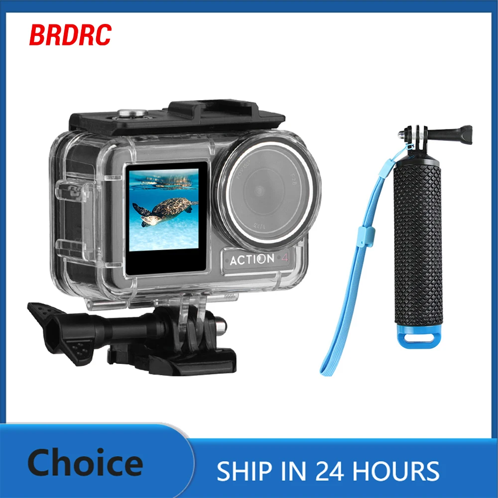 BRDRC 60M Waterproof Case For DJI Osmo Action 4/3 Underwater Diving Housing Cover Protective Camera Photographic Accessorise