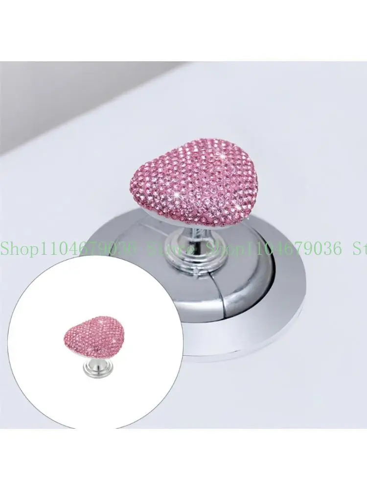 652F Heart Decorative Ignition Button Car Decoration Accessory Easy to Install