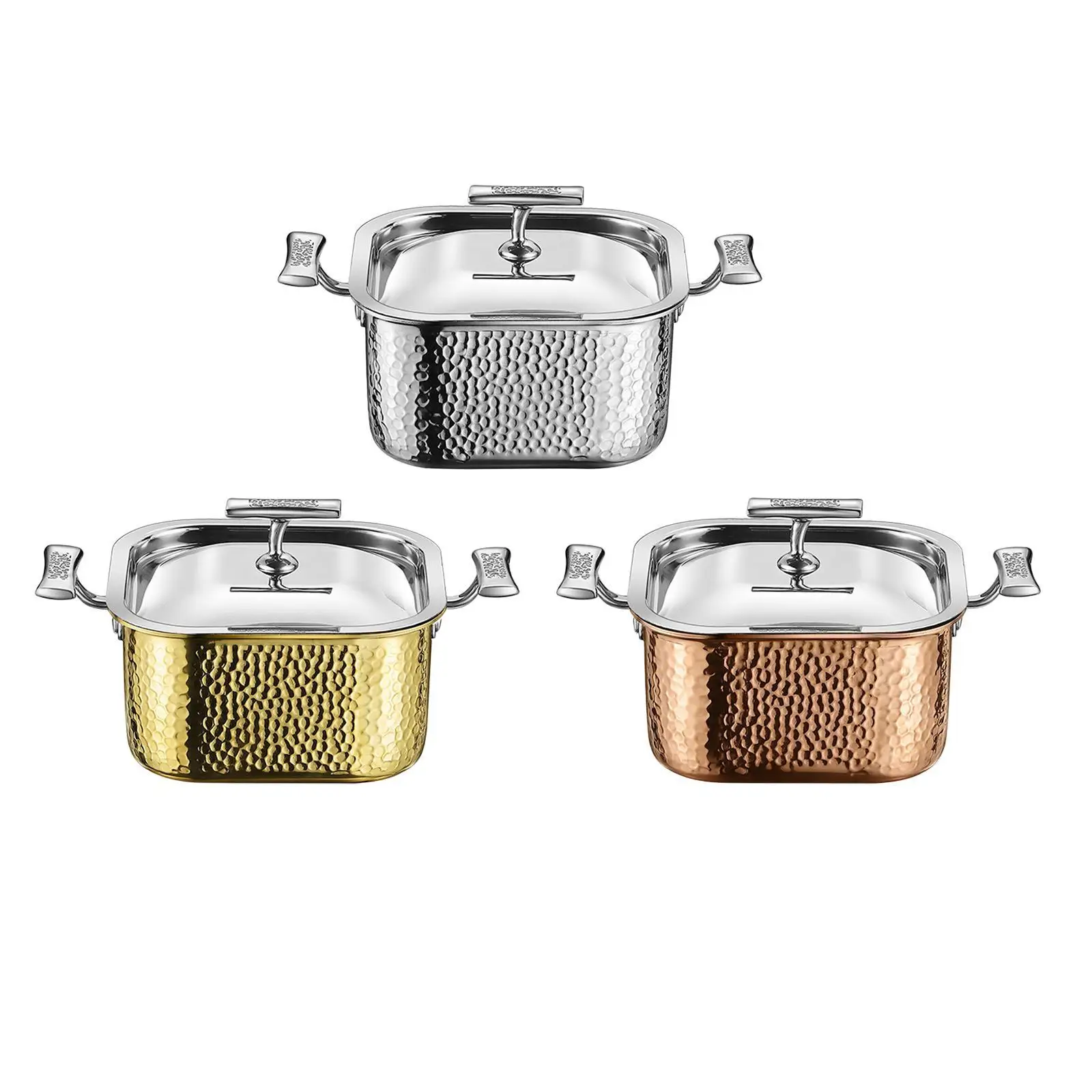 

Stainless Steel Hot Pot Thickened Stockpot Chafing Dish Ramen Pot for Family