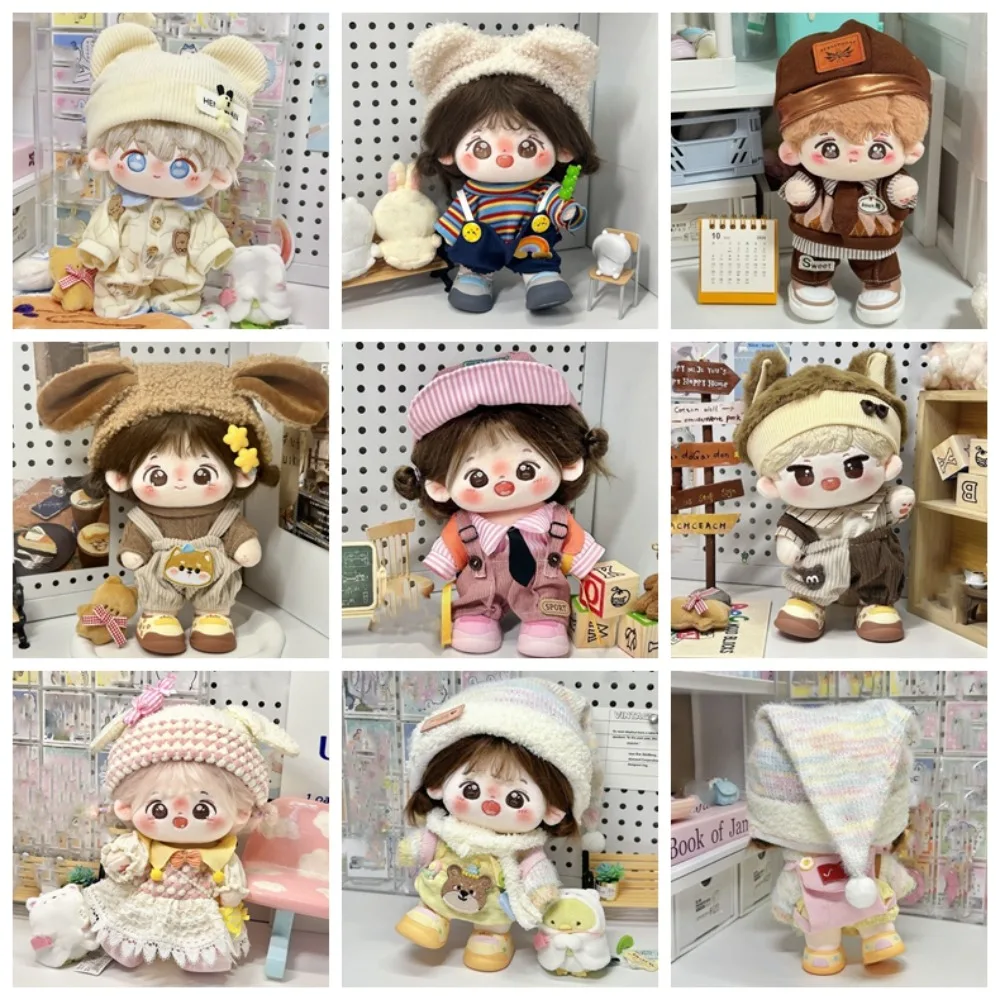 

Toy Accessories 20cm Cotton Doll's Clothes Outfit Changing Plush Dolls Clothing Set DIY Clothing Mini Doll Clothes Suit