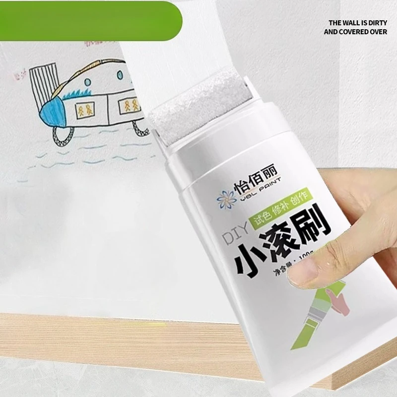 

1 шт., мини-валик, краска для граффити, паста для ремонта стен, ремонт, изменение цвета, экологически чистая белая латексная краска