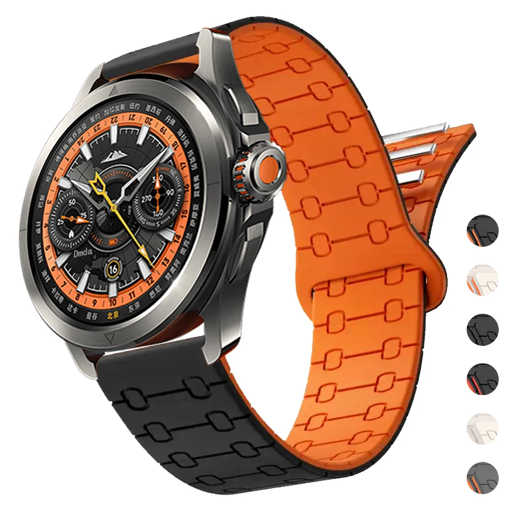 Xiaomi Watch S2 46mm/42mm S1 Pro S3 S4、Huawei GT 5 Pro対応 22mm マグネット式シリコンストラップ スポーツカラー2 交換用ブレスレット