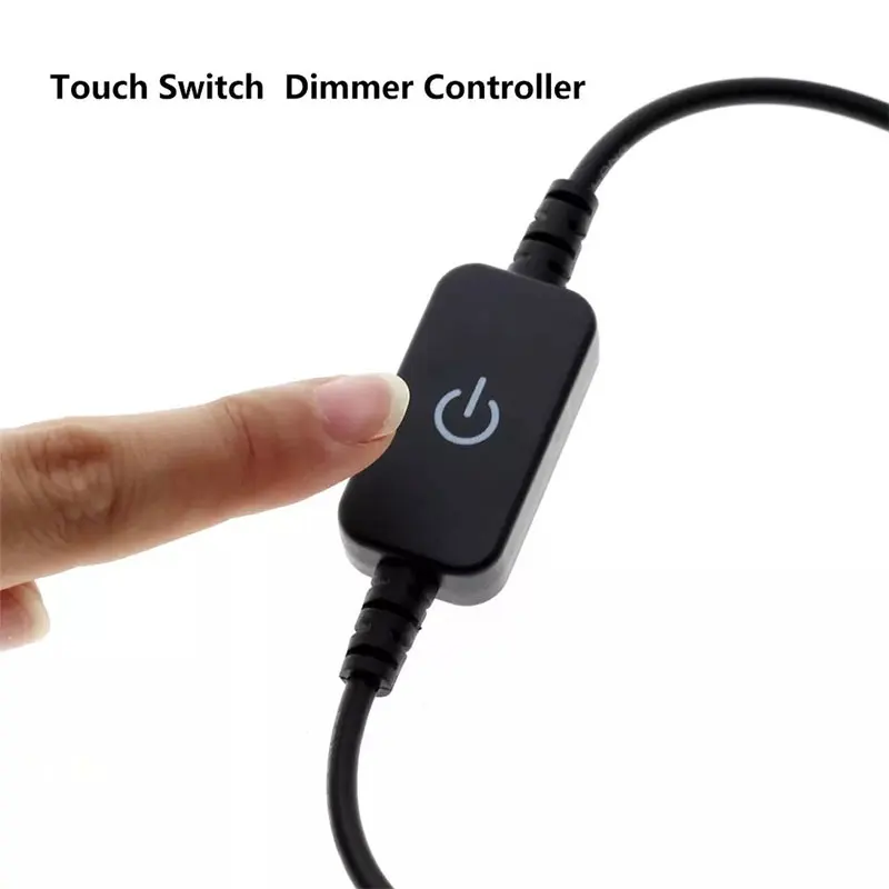 LED Strip Touch Dimmer Brightness Dimming Switch Memory Function 5V 12V 3A COB SMD Tape Lights Switch Adjustable with Indicator