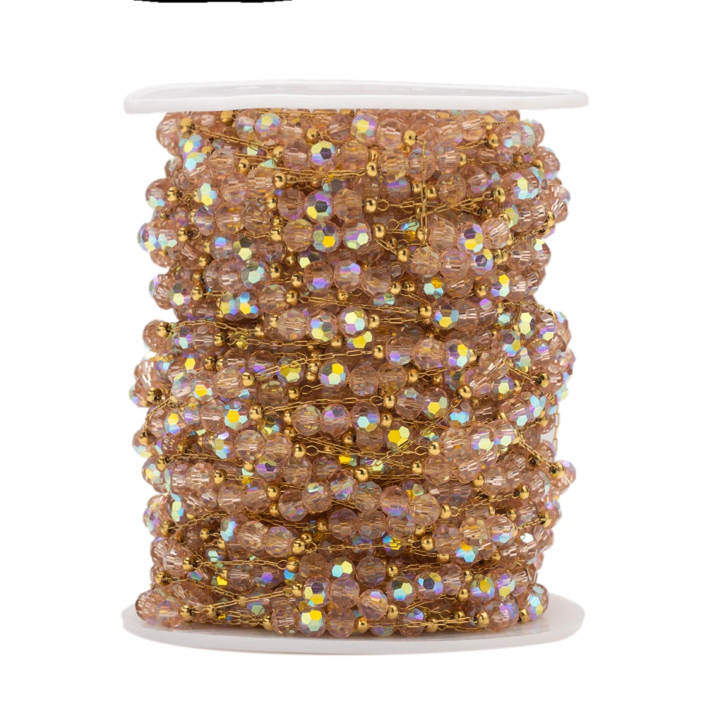 1Meter Stainless Steel Colorful Crystal Beading Chain  for DIY Handmade Necklaces Bracelets Jewelry Making Supplies Accessories image 5