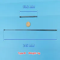 10pcs Radio Telescopic Rod Antenna 5 Sections Dielectric Remote Control Alarm Toy Car Aviation Model Airplane Antenna  Toy Model