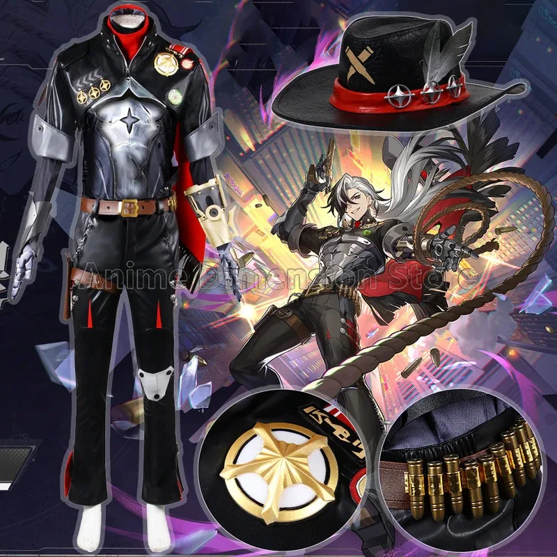 

Костюм для косплея Galaxy Ranger Boothill, игра Honkai Star Rail Gunner, ковбойская униформа для ролевых игр, карнавальный наряд для вечеринки для мужчин и женщин