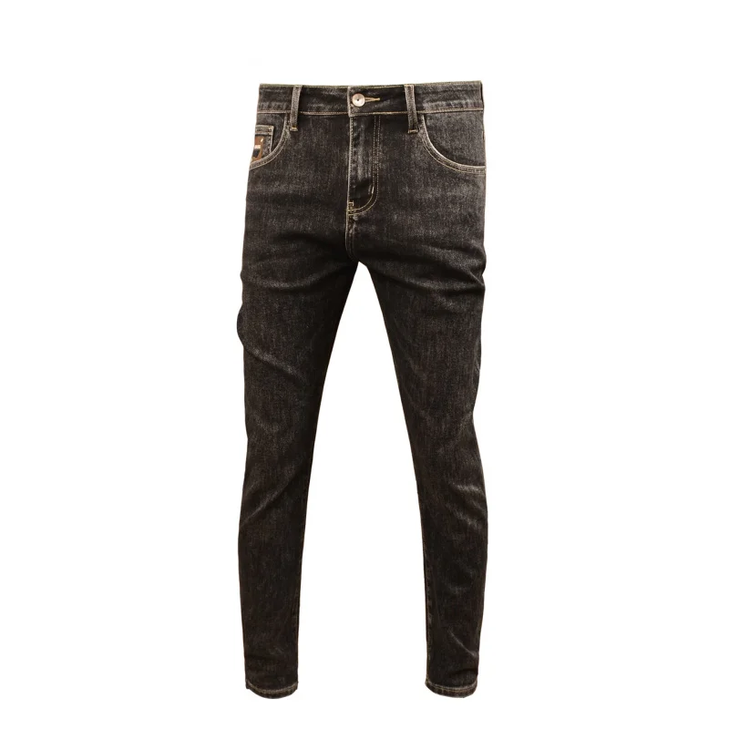 Autumn/Winter Retro Black Jeans Men 2025 New Elastic Small Feet Trendy Versatile Casual Pants