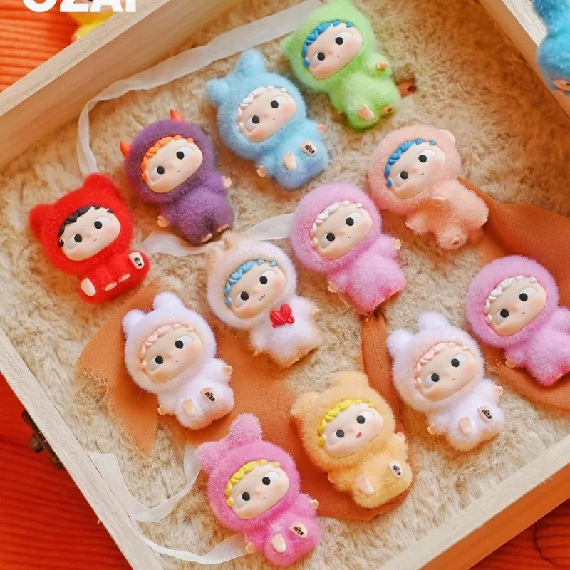 

Натуральная черная игра Ozai Furry Animals Shelter Series слепая коробка милая флокированная милая кукла настольные мини-украшения подарок-сюрприз