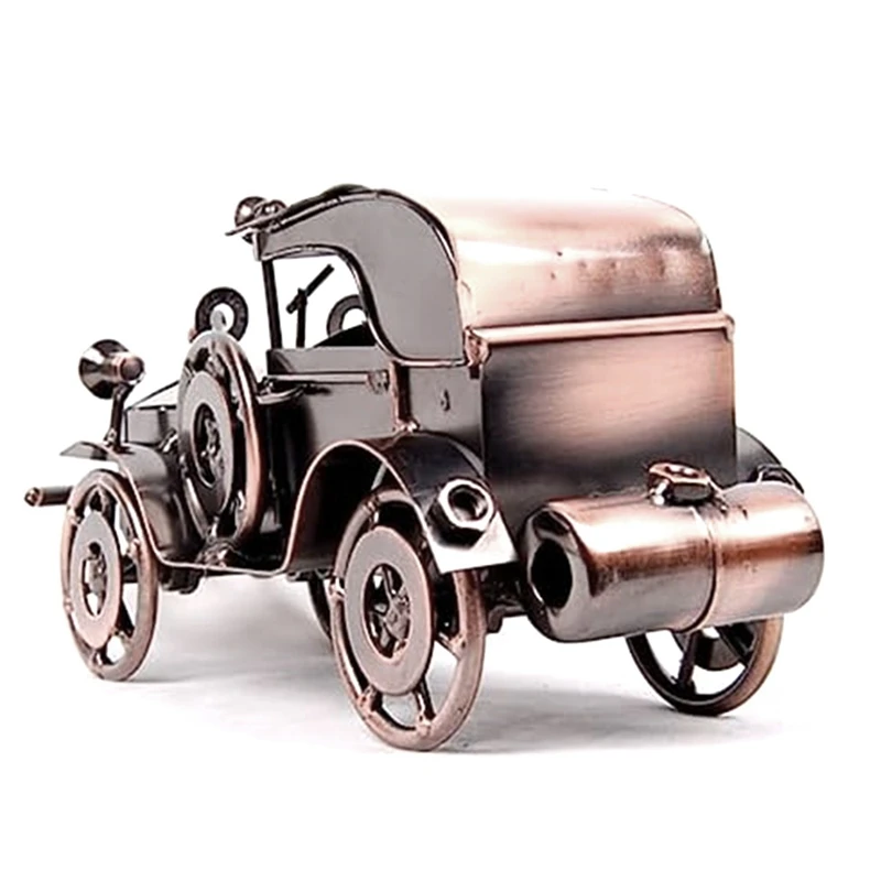 Desktop Home Decoration Metal Models Antique Vehicle Model Retro Car Model Tabletop Truck Decor Iron Car Model-A22U