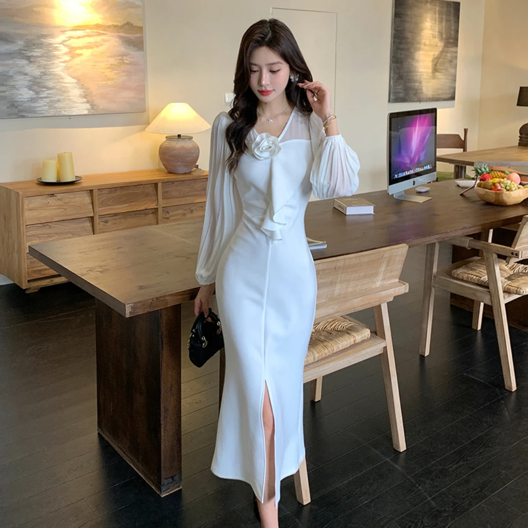 

Women's Summer Dresses Casual Bowknot Deep V Neck Pleated Sleeve Flutter A-line Mini Dress 2024